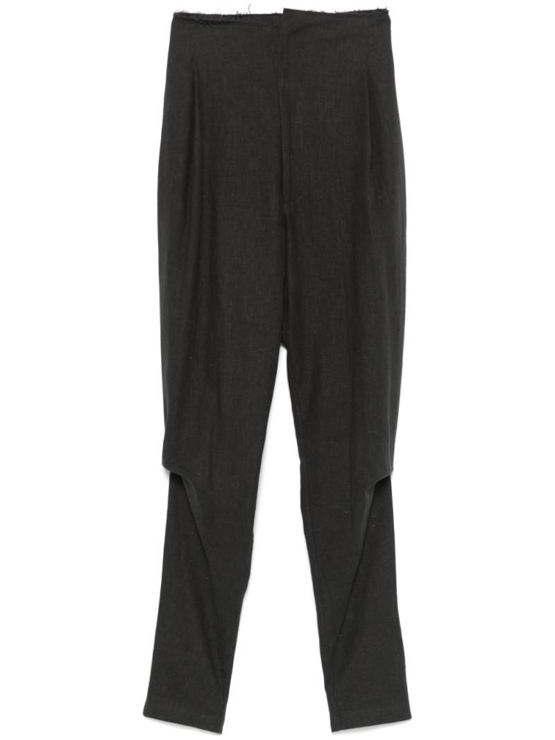 Elena Velez crepe trousers - Grey von Elena Velez