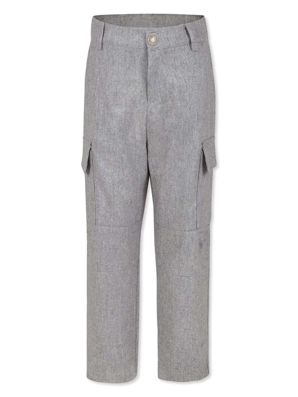 Eleventy Kids cargo pockets straight-legged trousers - Grey von Eleventy Kids