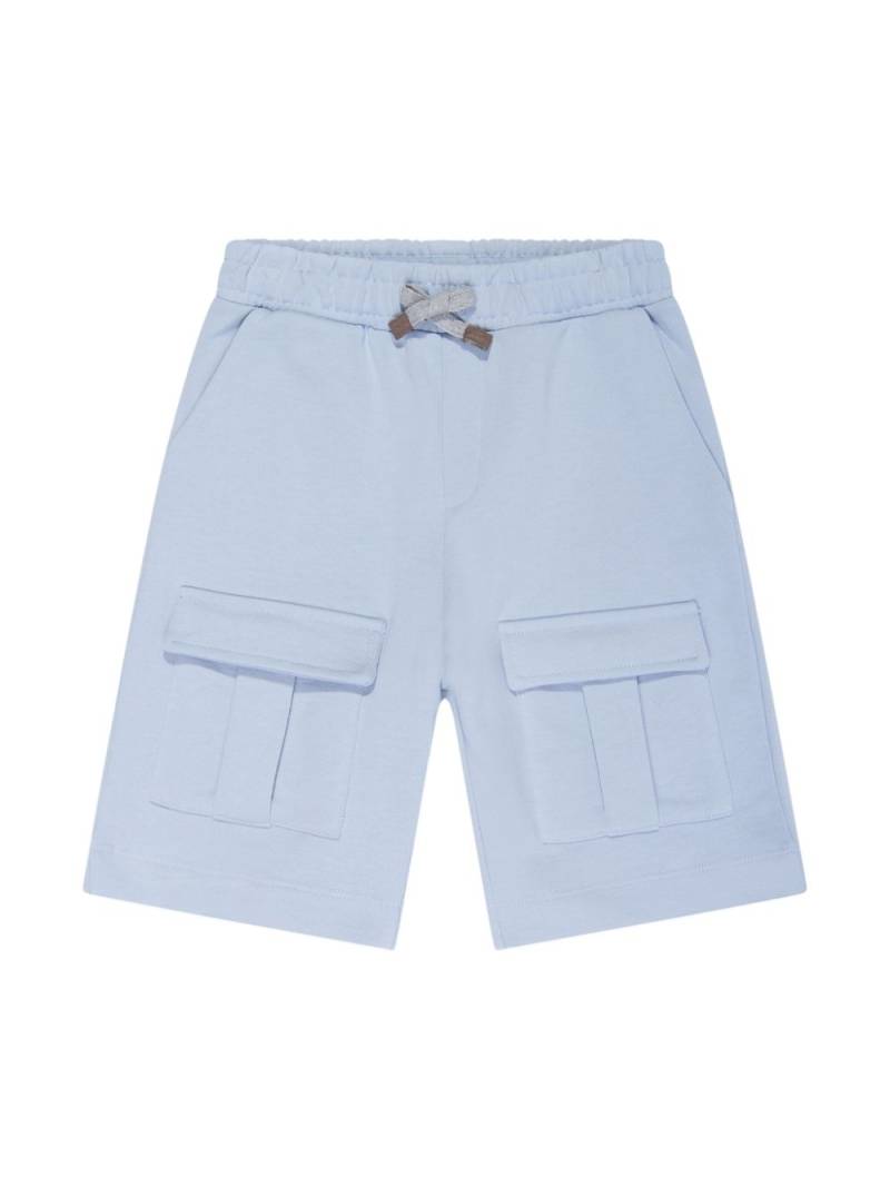 Eleventy Kids cotton cargo shorts - Blue von Eleventy Kids