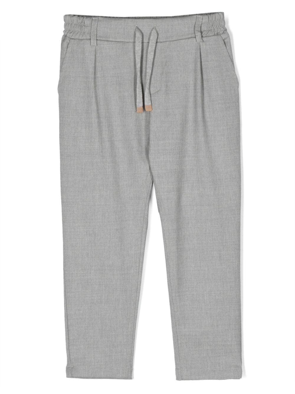 Eleventy Kids drawstring-waist straight-leg trousers - Grey von Eleventy Kids