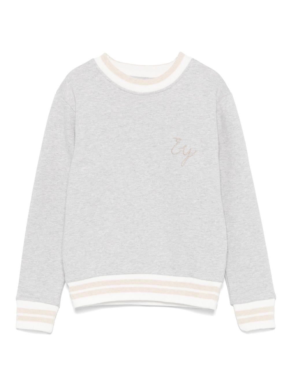 Eleventy Kids logo-embroidered sweater - Grey von Eleventy Kids