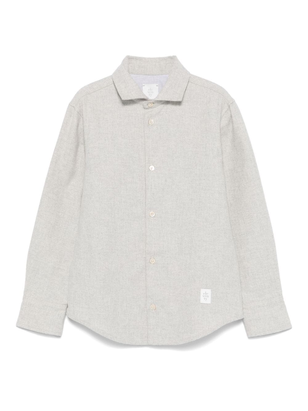 Eleventy Kids logo-patch shirt - Grey von Eleventy Kids