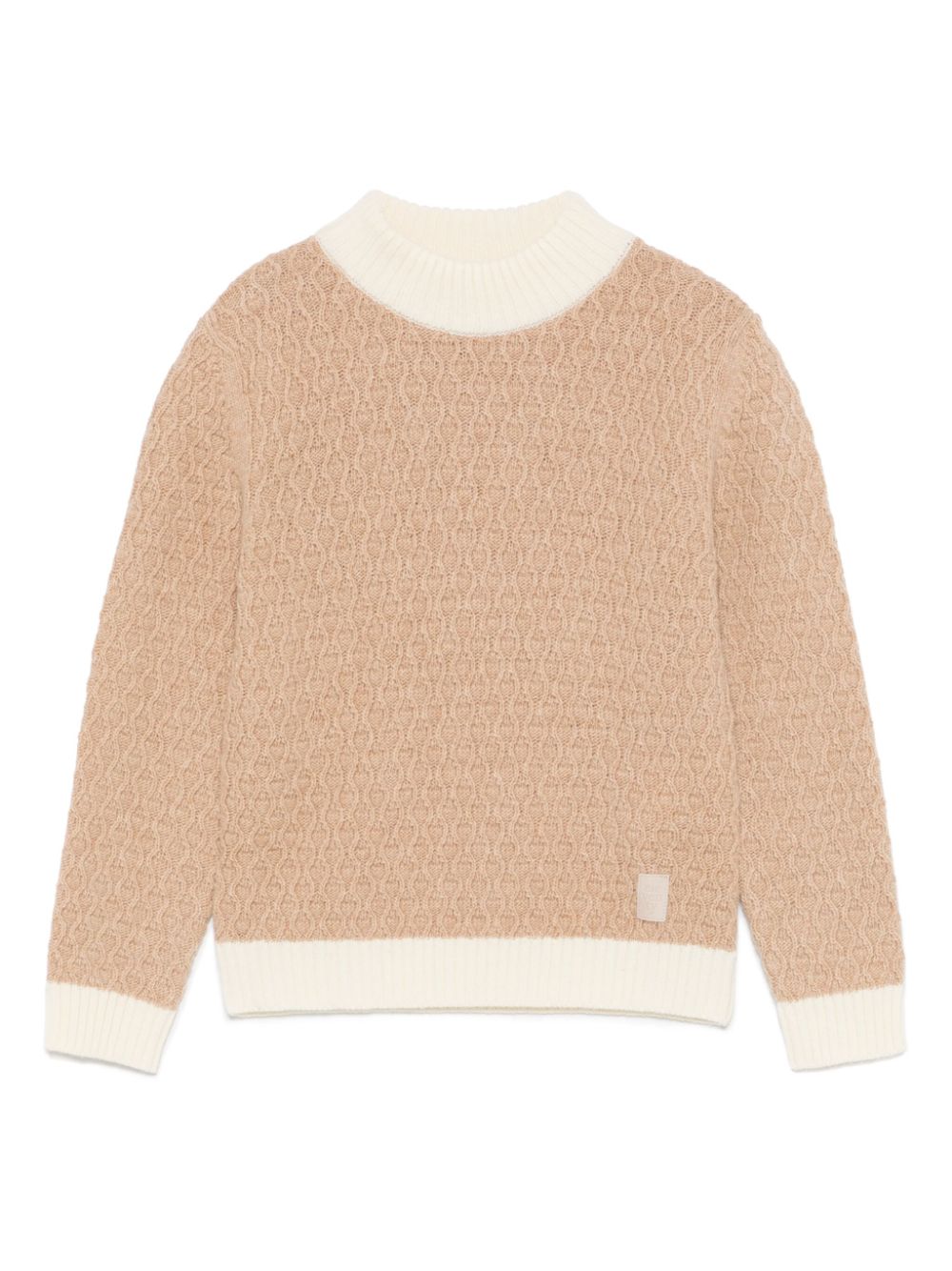 Eleventy Kids logo-patch sweater - Brown von Eleventy Kids