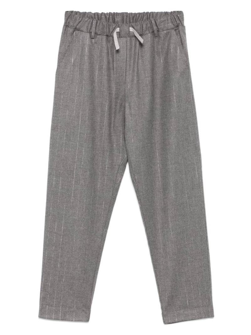 Eleventy Kids pinstripe-pattern trousers - Grey von Eleventy Kids