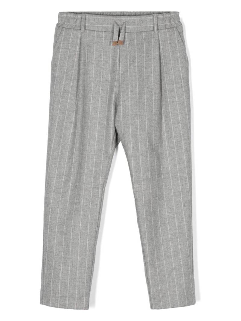 Eleventy Kids pinstriped trousers - Grey von Eleventy Kids