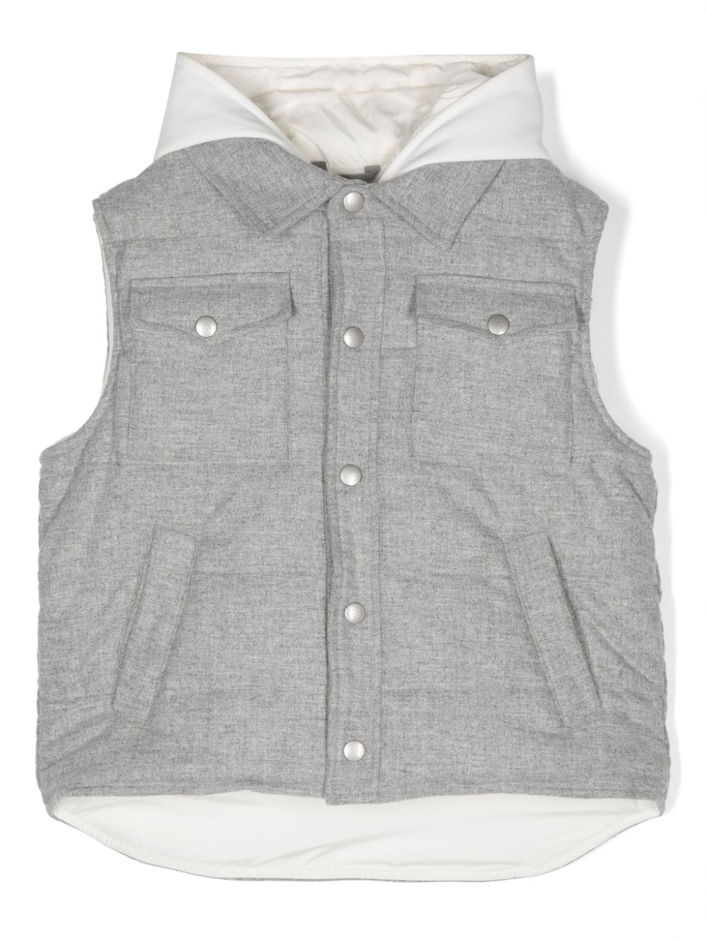 Eleventy Kids quilted gilet - Grey von Eleventy Kids