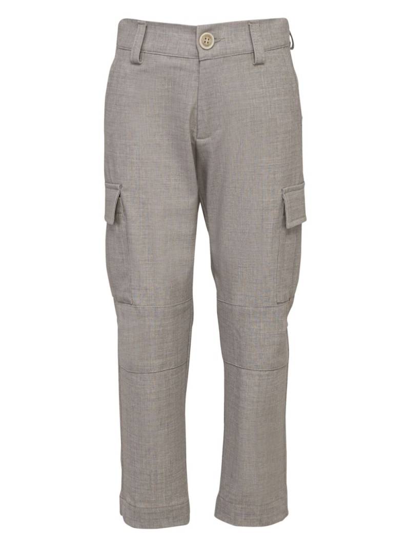 Eleventy Kids straight-leg cargo trousers - Grey von Eleventy Kids