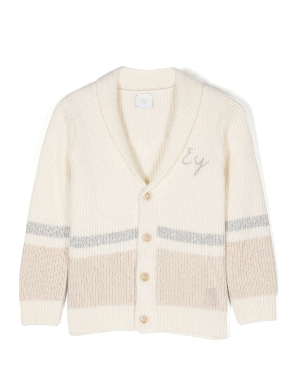 Eleventy Kids stripe-detail cardigan - Neutrals von Eleventy Kids