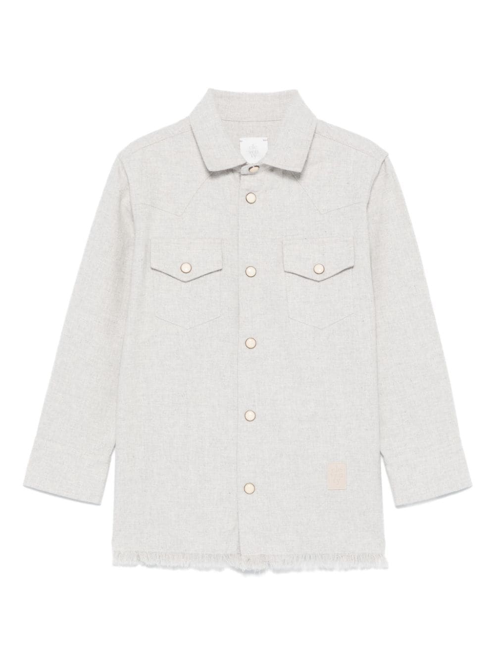 Eleventy Kids yoke-panels shirt - Grey von Eleventy Kids