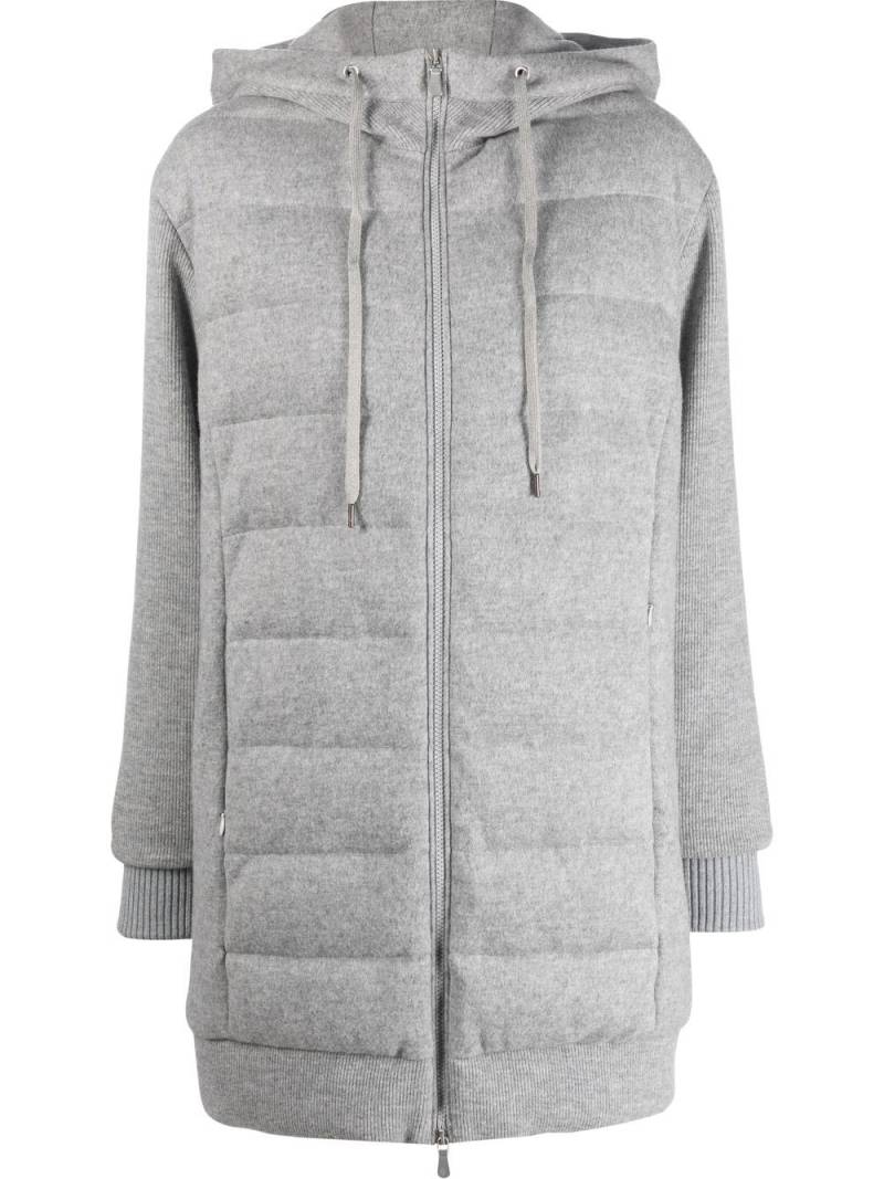 Eleventy Bimateric feather-down cashmere padded coat - Grey von Eleventy