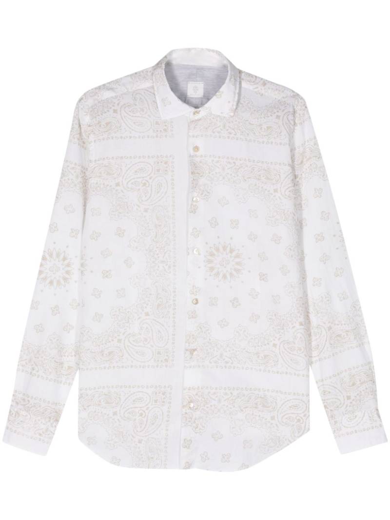 Eleventy Paisley-print button-up shirt - Neutrals von Eleventy