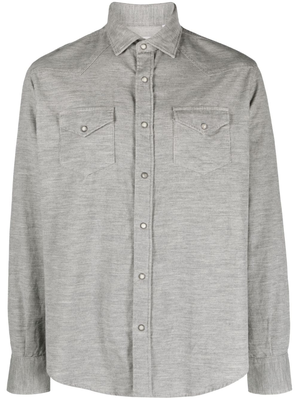 Eleventy Texas corduroy cotton shirt - Grey von Eleventy