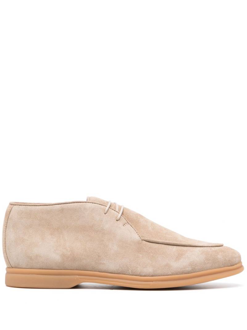 Eleventy almond-toe suede derby shoes - Neutrals von Eleventy