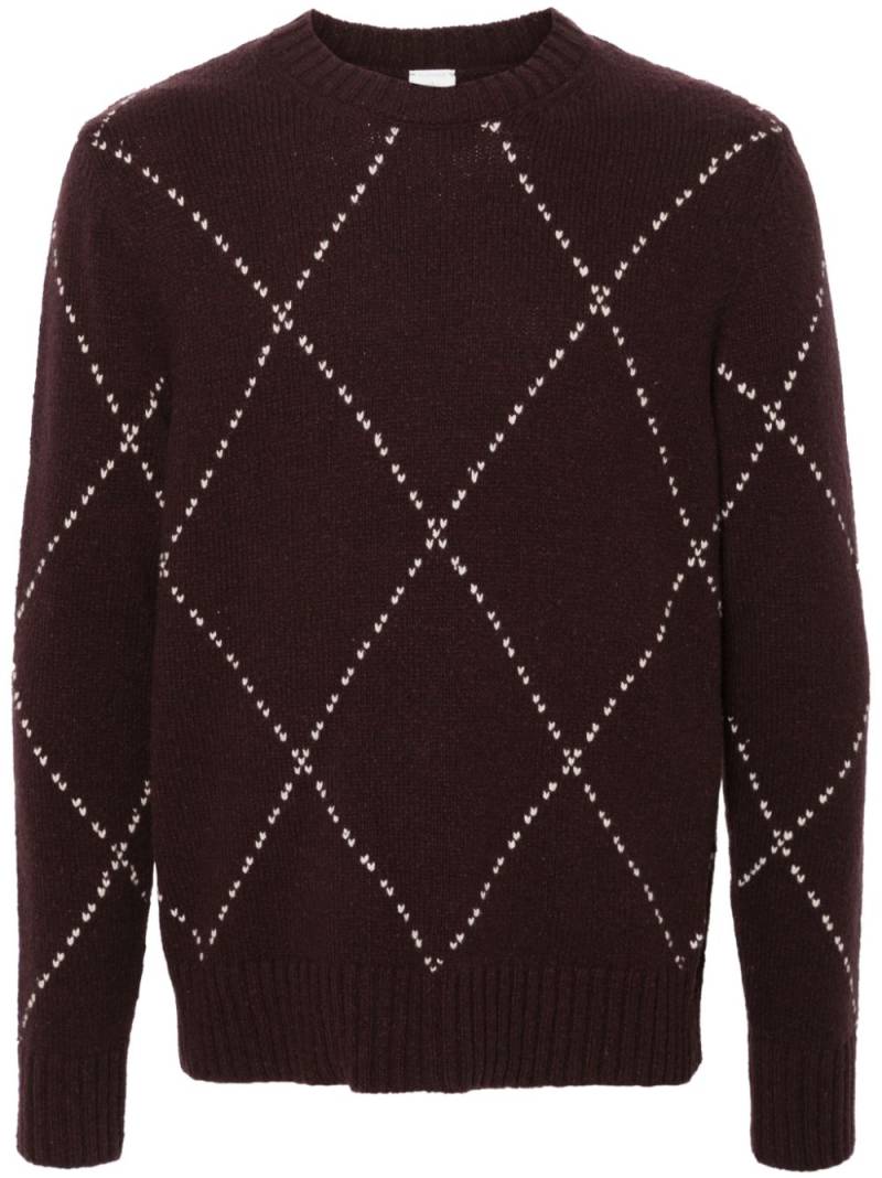 Eleventy argyle-patterned sweater - Red von Eleventy