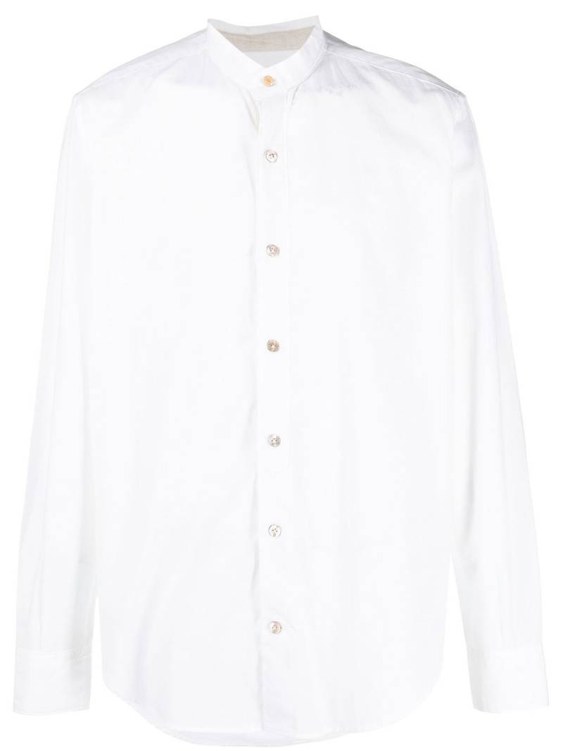 Eleventy band collar cotton shirt - White von Eleventy