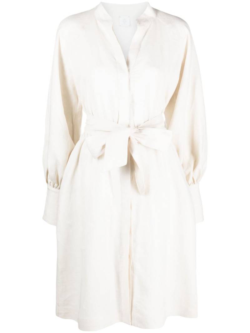 Eleventy belted linen dress - Neutrals von Eleventy