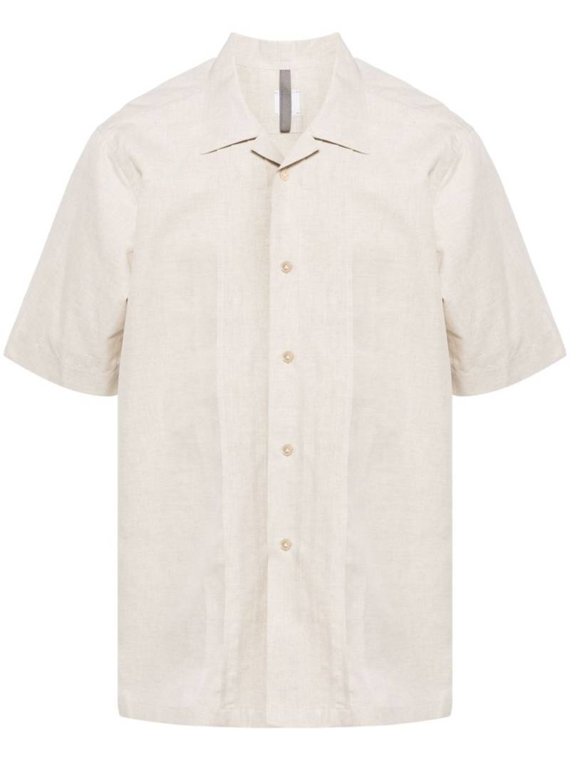 Eleventy bowling-collar short-sleeve shirt - Neutrals von Eleventy