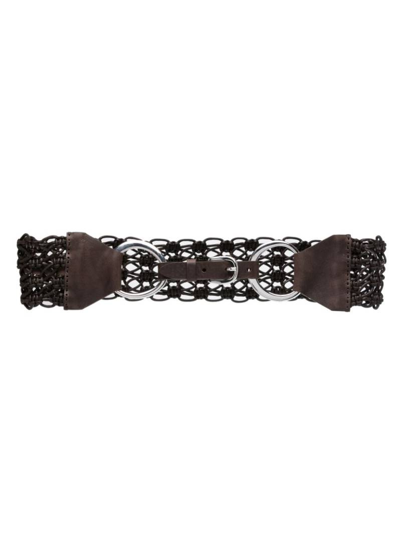 Eleventy braided leather belt - Brown von Eleventy