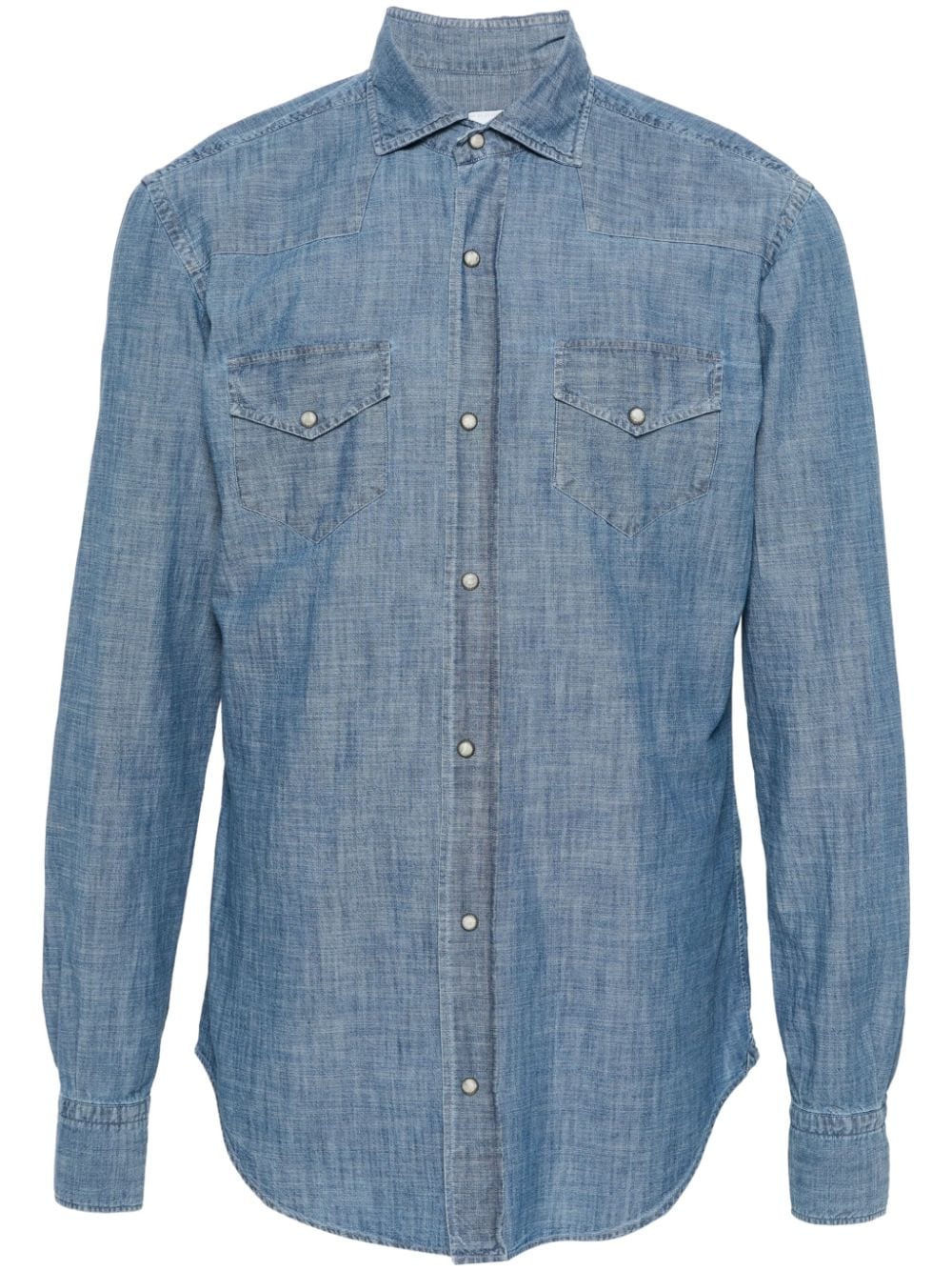 Eleventy chambray cotton shirt - Blue von Eleventy