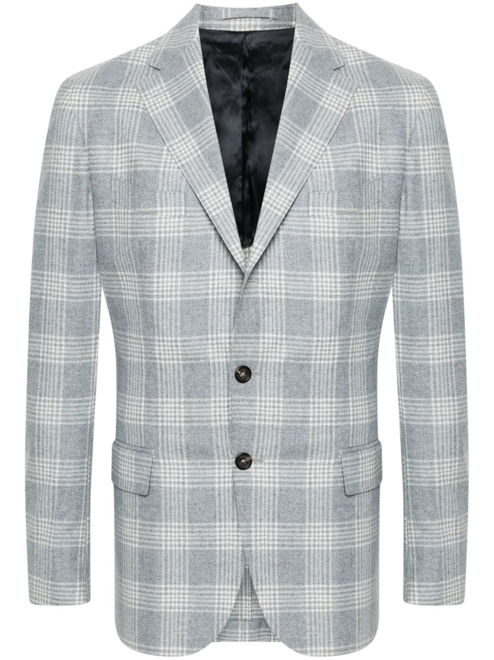 Eleventy check-pattern blazer - Blue von Eleventy