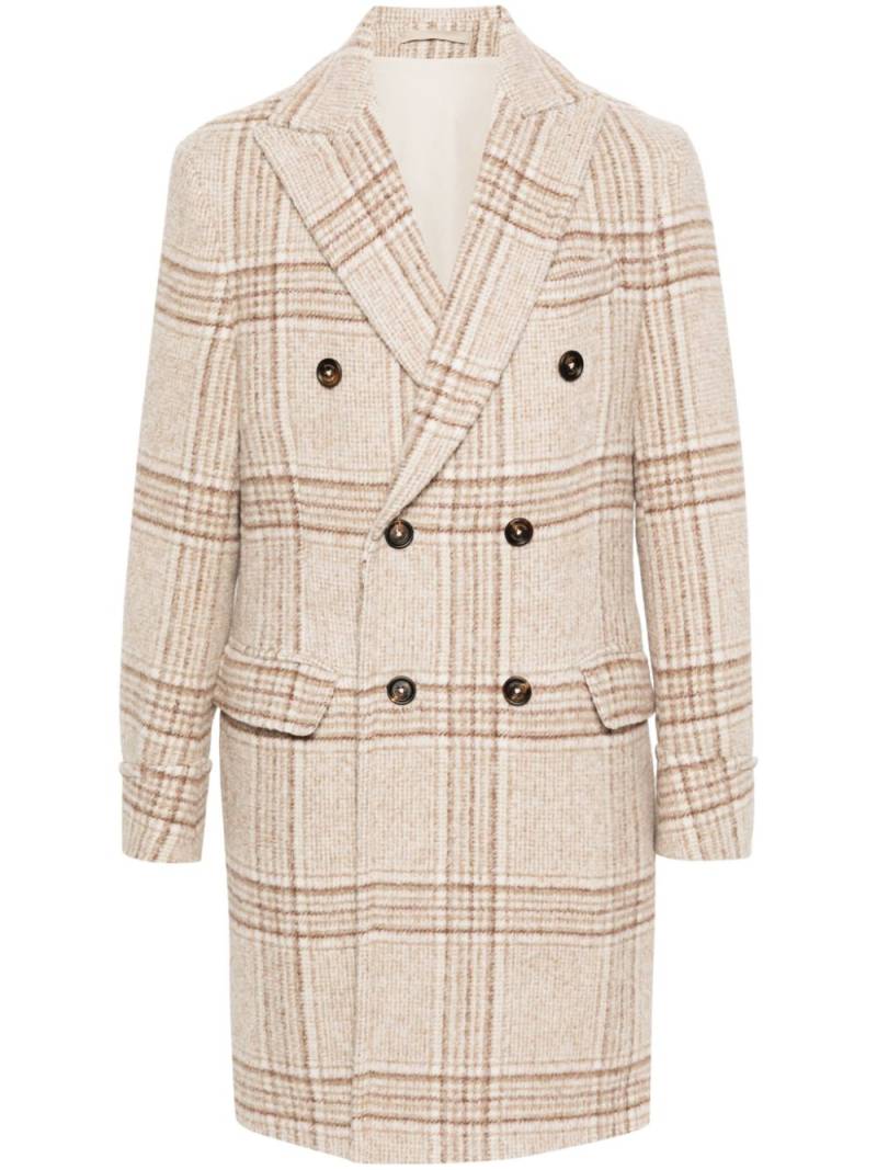 Eleventy check-pattern coat - Brown von Eleventy