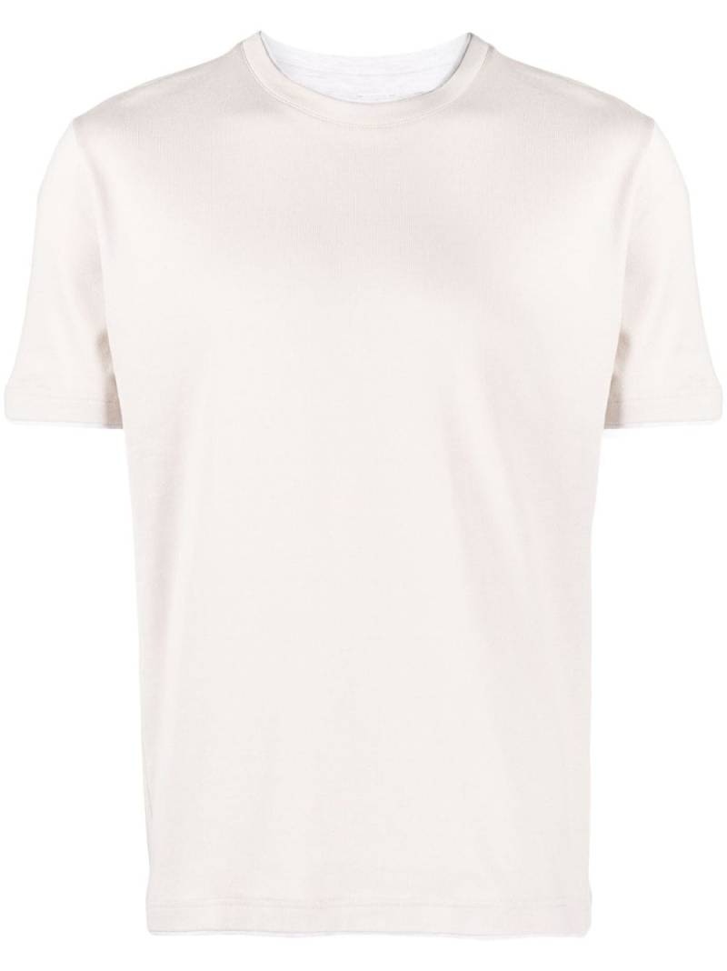 Eleventy crew-neck cotton T-shirt - Neutrals von Eleventy