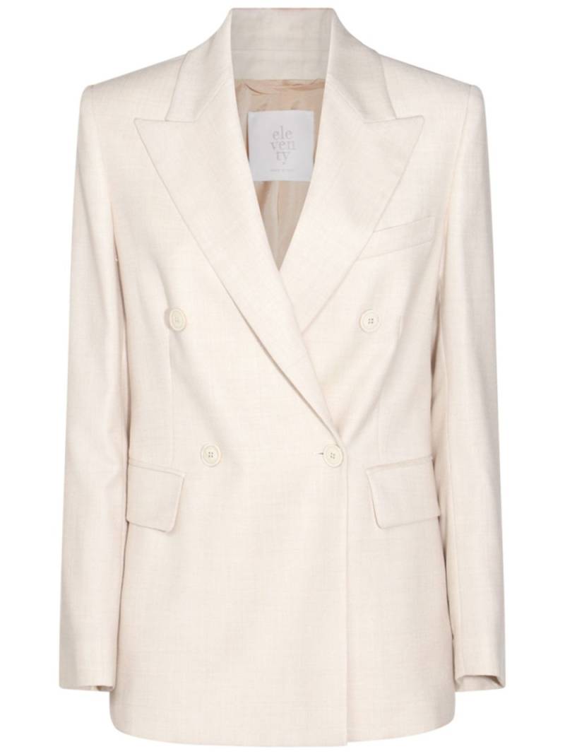 Eleventy double-breasted blazer - White von Eleventy