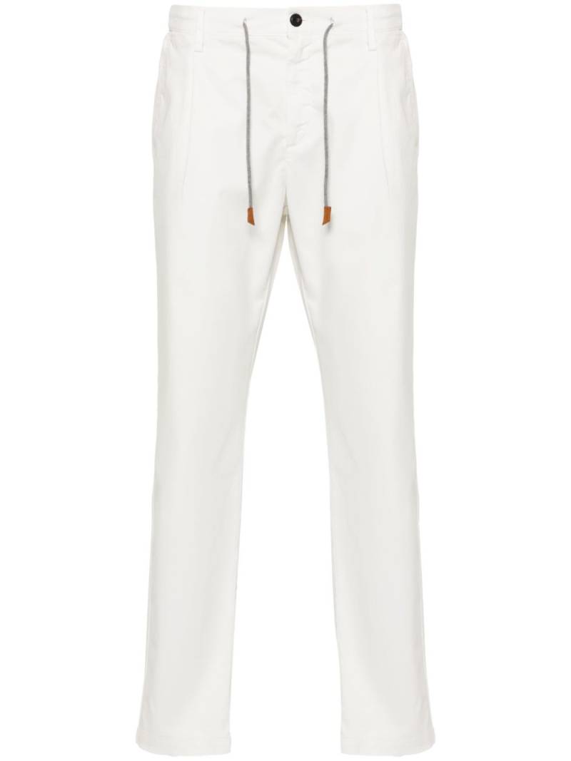 Eleventy drawstring cotton-blend chinos - White von Eleventy