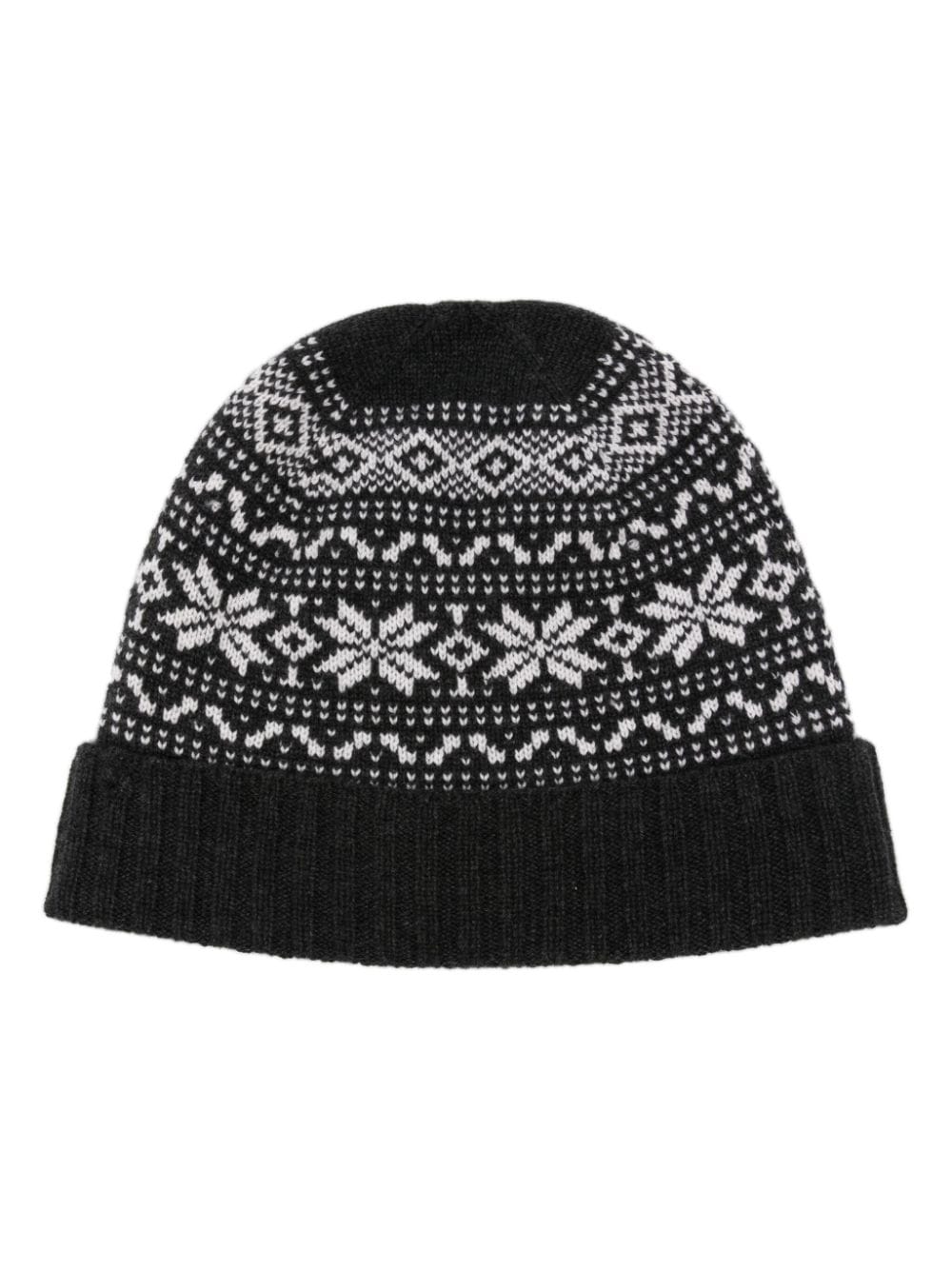 Eleventy fair isle-intarsia beanie - Black von Eleventy