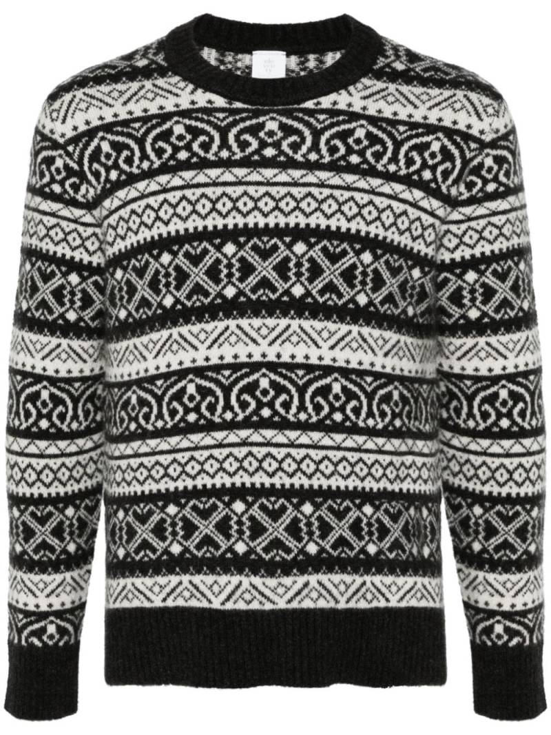 Eleventy fair isle-intarsia sweater - Black von Eleventy