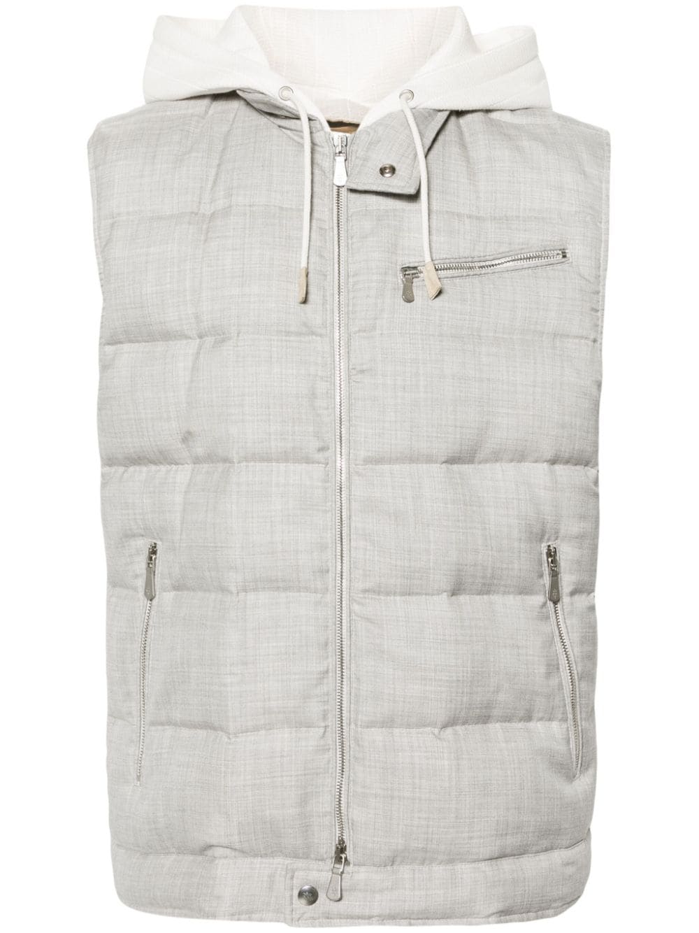 Eleventy feather-down padded gilet - Grey von Eleventy