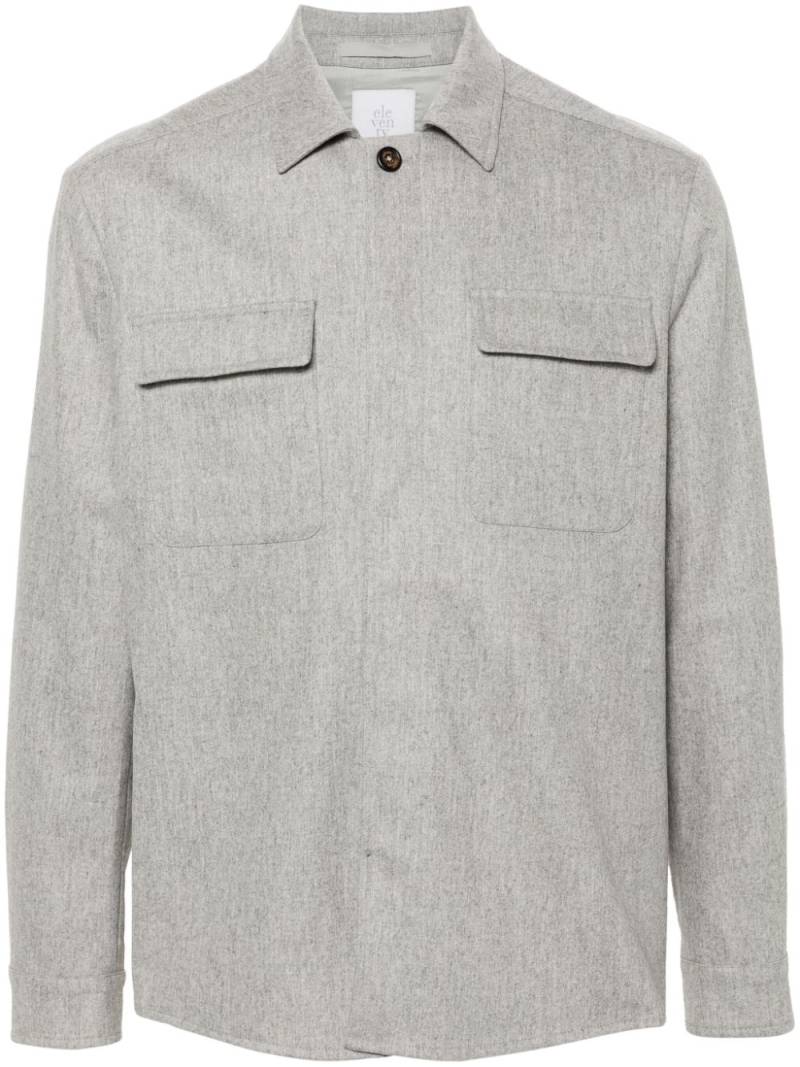 Eleventy felted shirt jacket - Grey von Eleventy