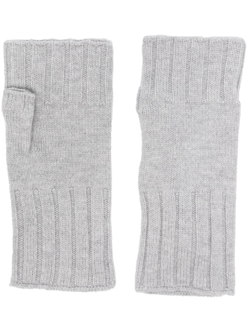 Eleventy fine-knit gloves - Grey von Eleventy