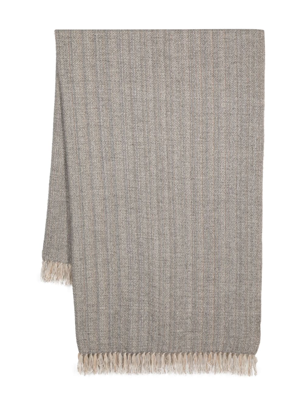 Eleventy frayed cashmere-silk throw - Grey von Eleventy