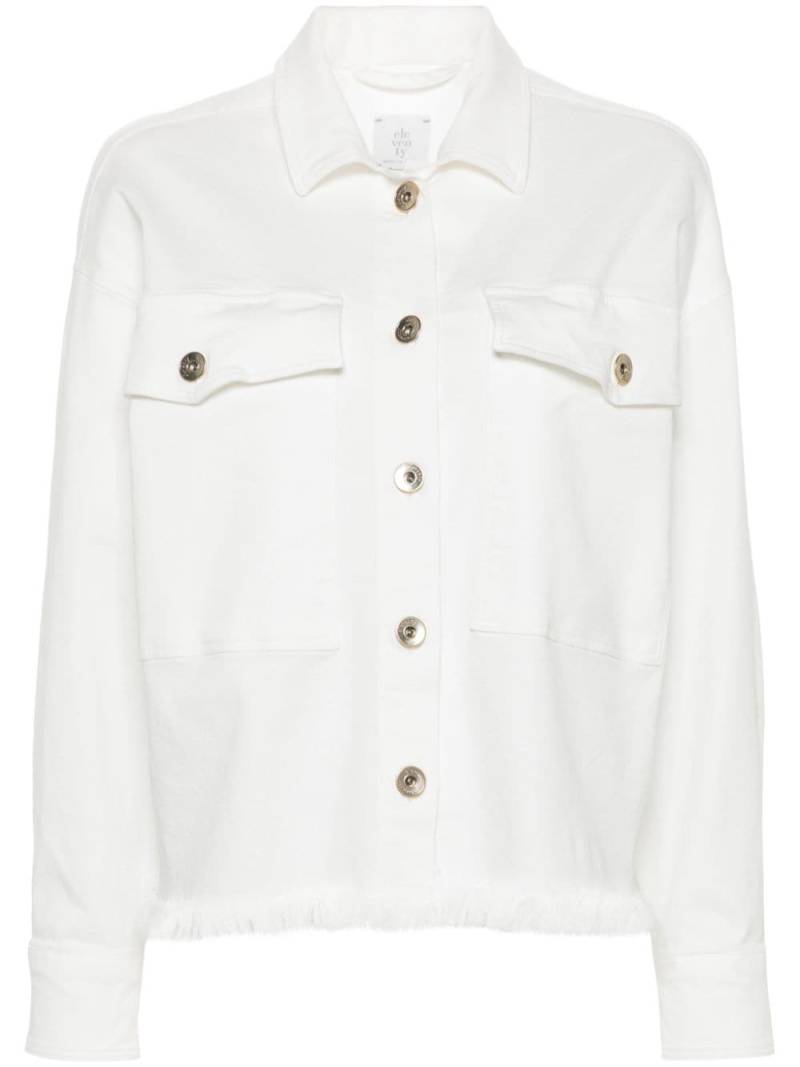 Eleventy fringe twill shirt - White von Eleventy