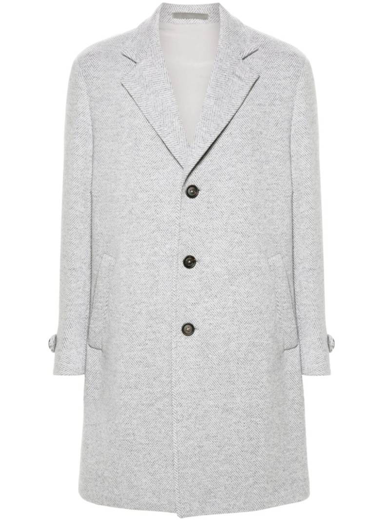 Eleventy herringbone-pattern coat - Grey von Eleventy