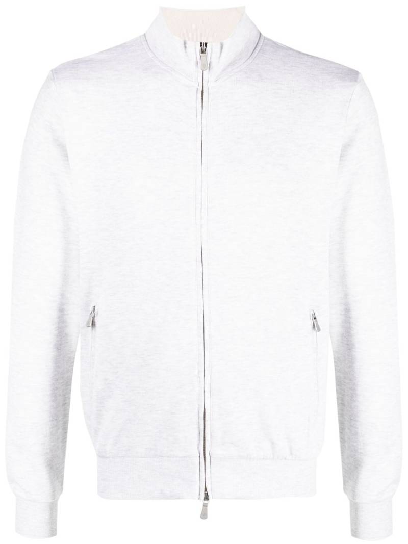 Eleventy jersey zip-up sweatshirt - Grey von Eleventy