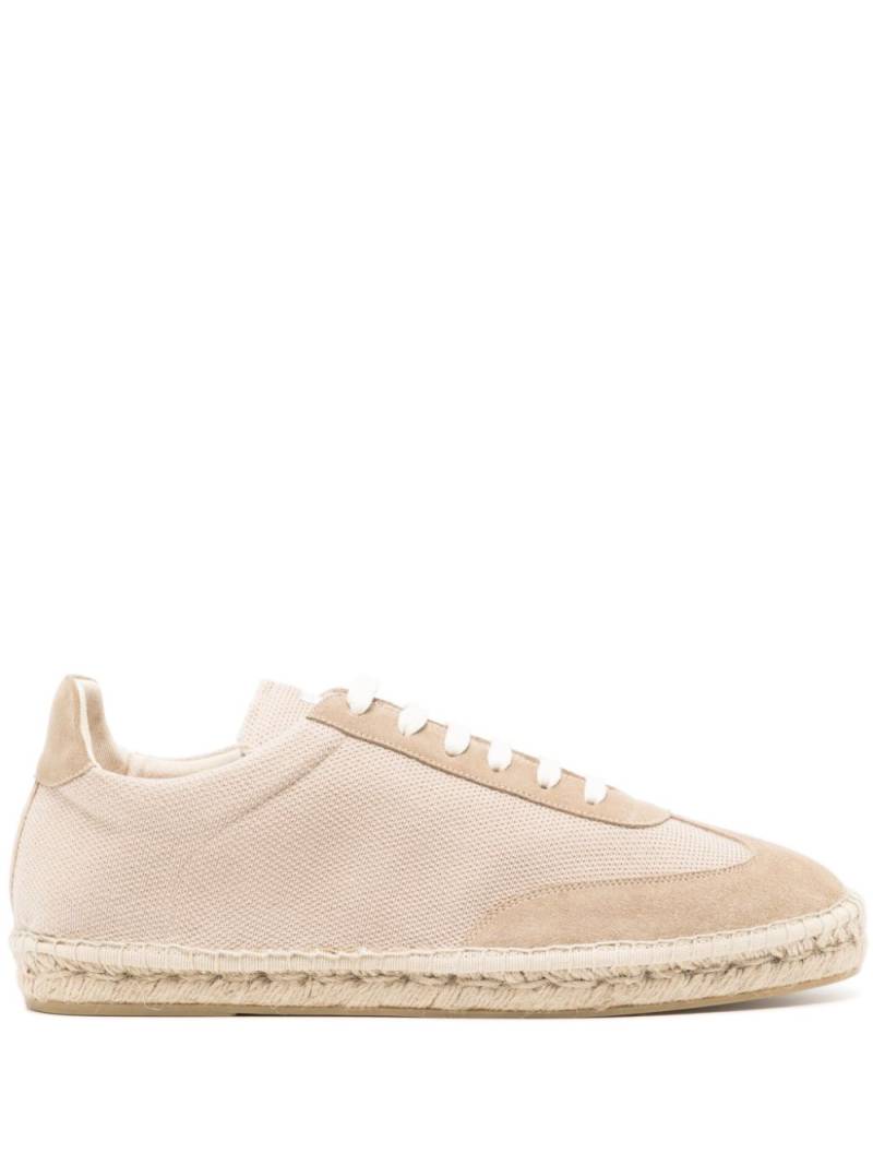 Eleventy lace-up canvas espadrilles - Neutrals von Eleventy