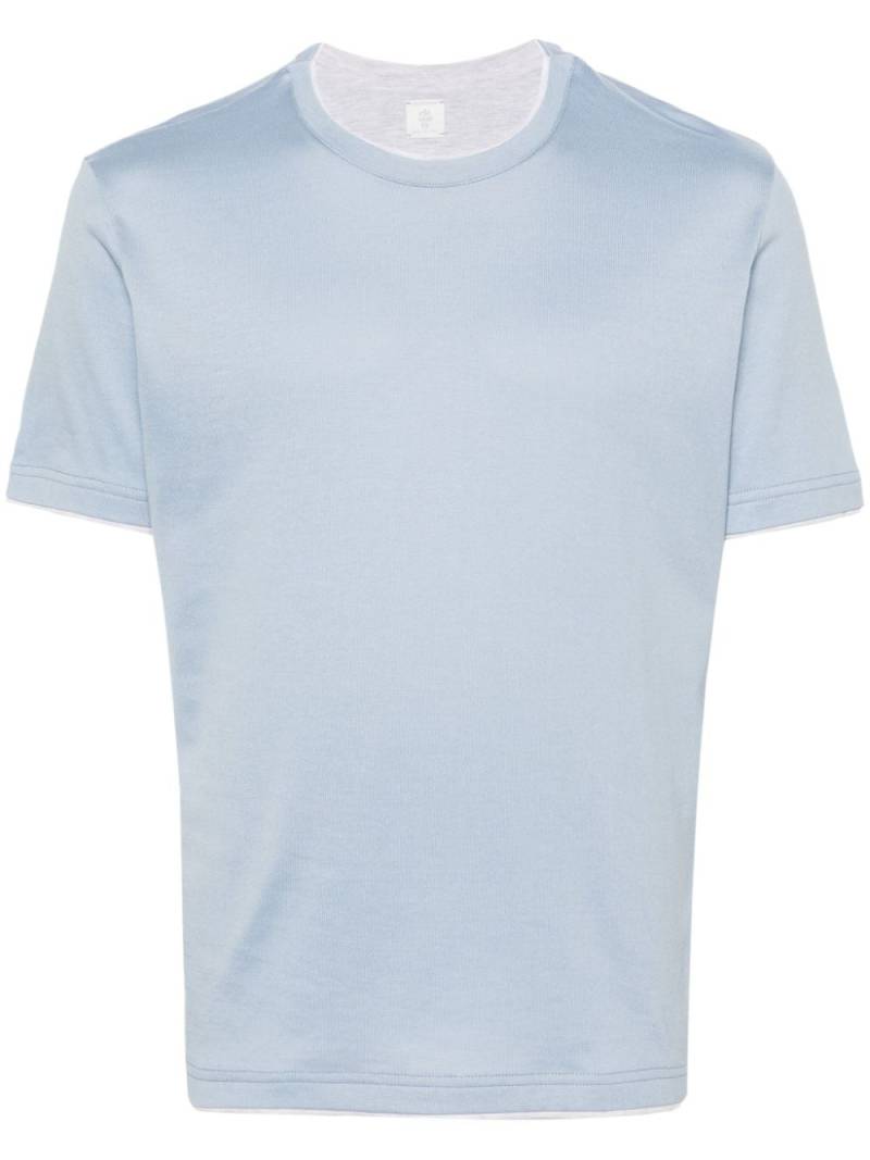 Eleventy layered cotton T-shirt - Blue von Eleventy