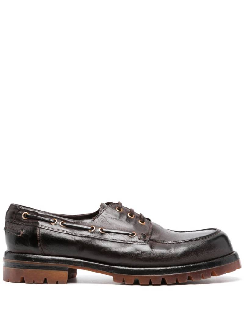 Eleventy leather boat shoes - Brown von Eleventy