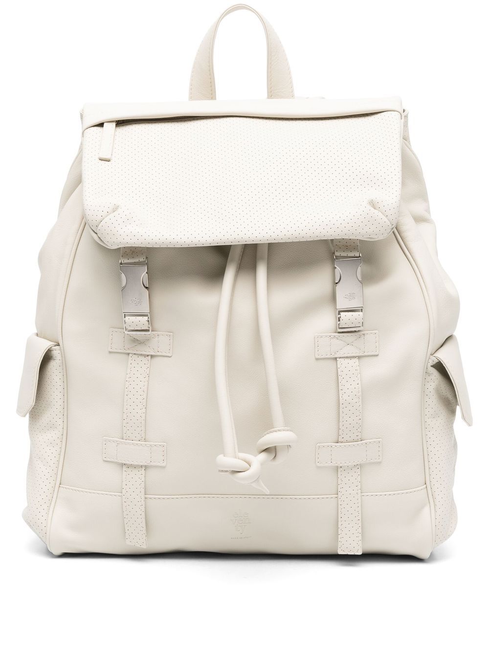 Eleventy leather buckle-fastening backpack - Neutrals von Eleventy