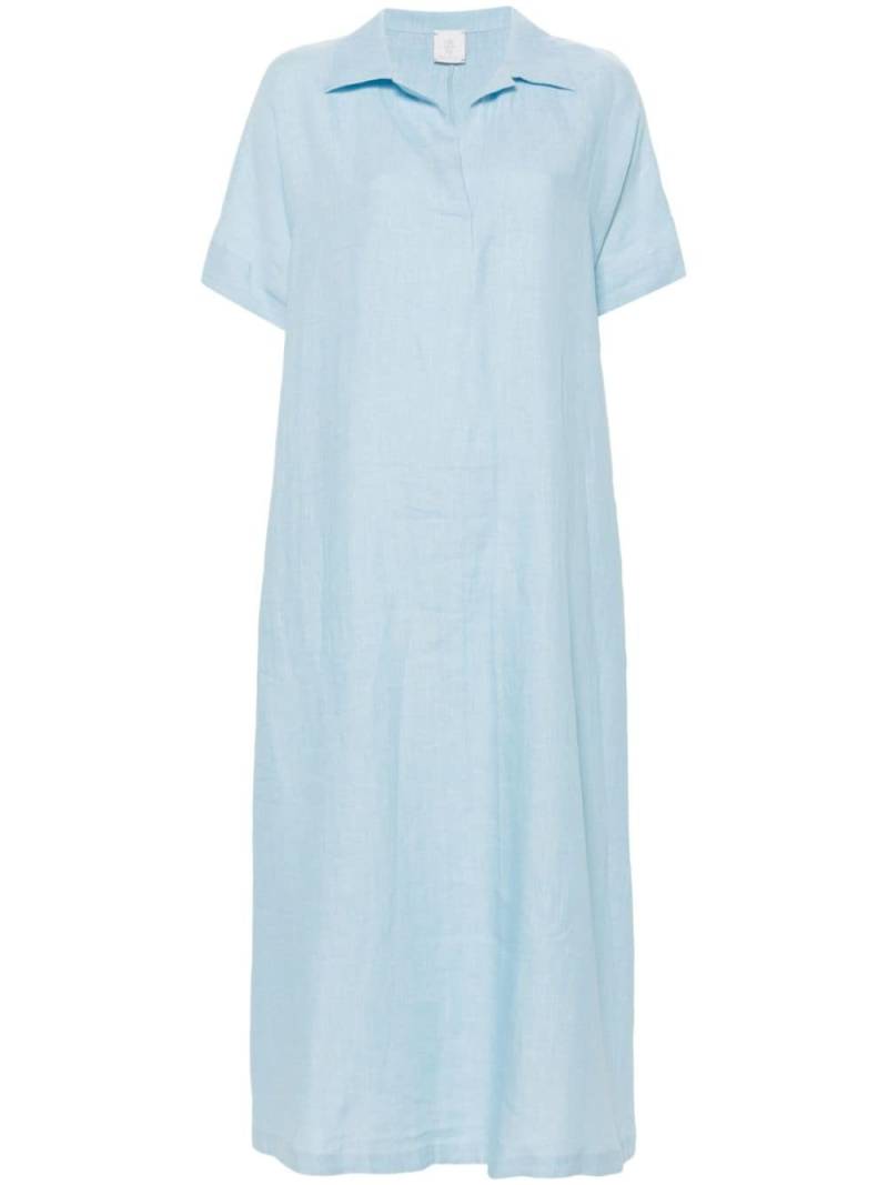 Eleventy linen shift maxi dress - Blue von Eleventy