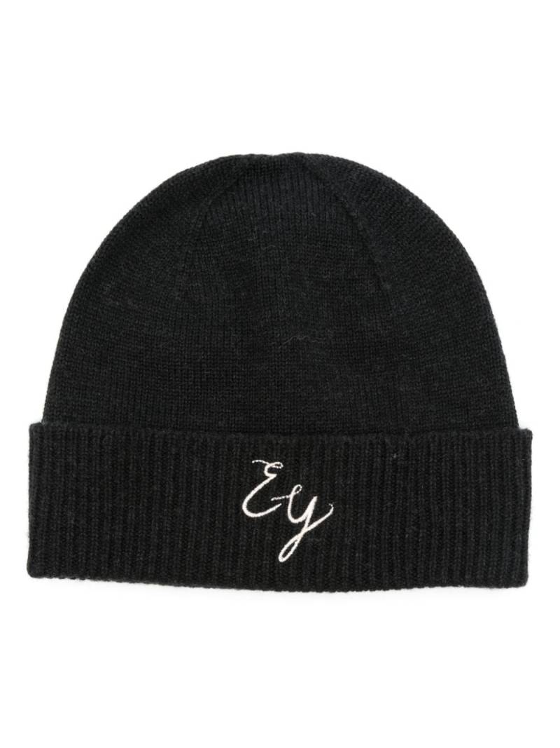 Eleventy logo-embroidered beanie - Black von Eleventy