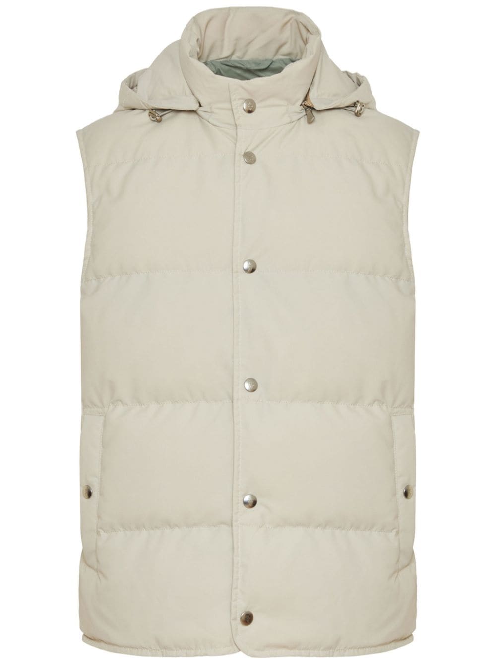 Eleventy logo-engraved wool-blend gilet - Neutrals von Eleventy