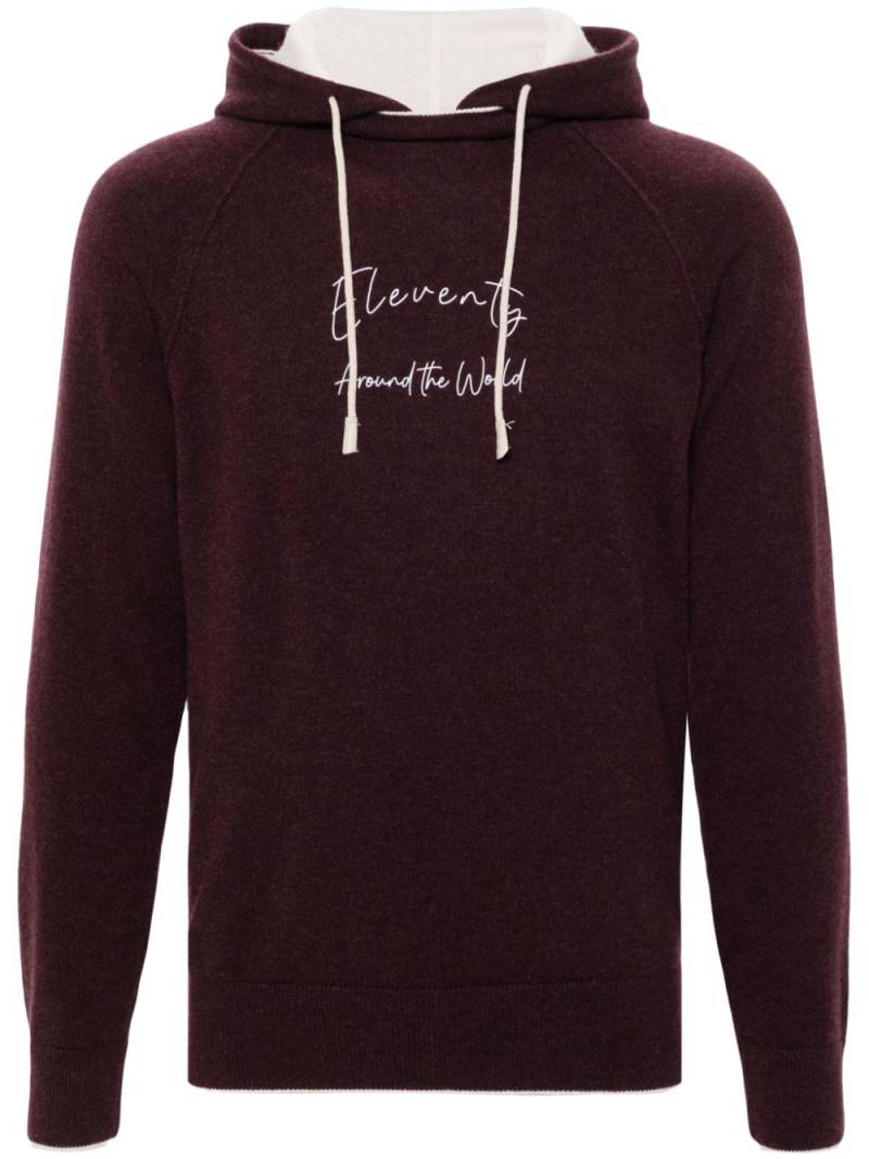 Eleventy logo-print sweater - Red von Eleventy