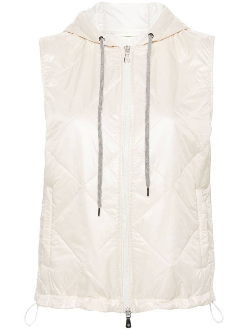 Eleventy padded hooded gilet - Neutrals von Eleventy