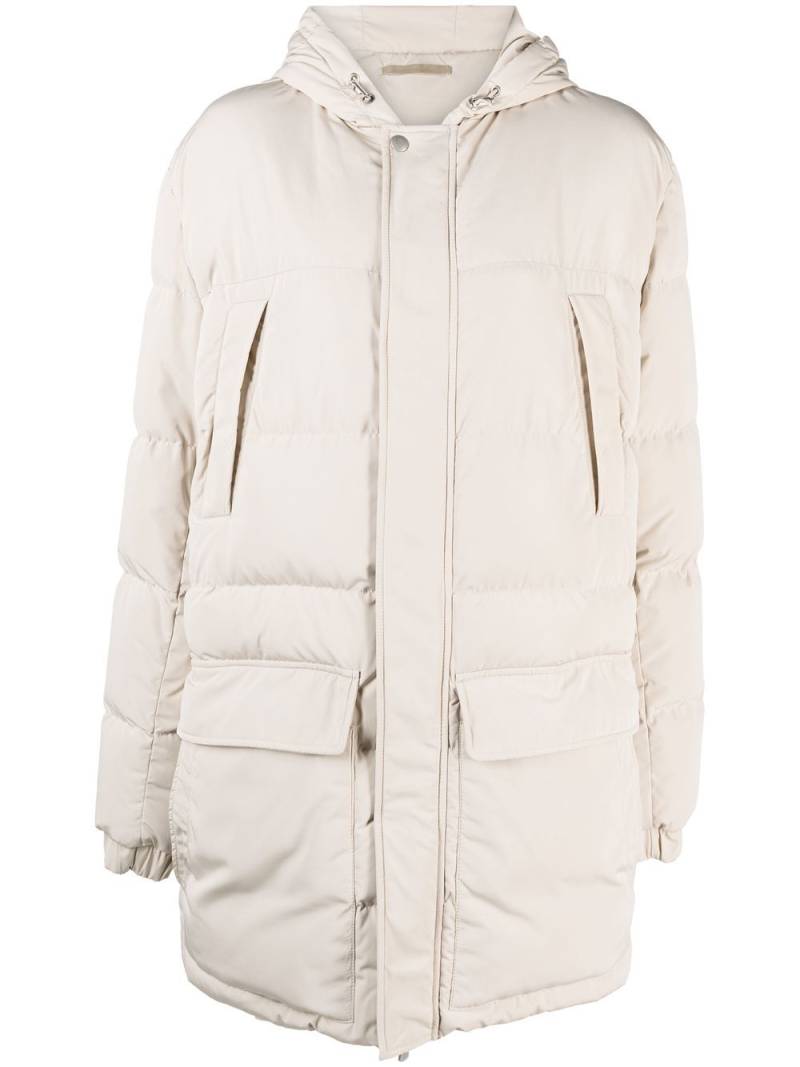 Eleventy padded hooded parka coat - Neutrals von Eleventy