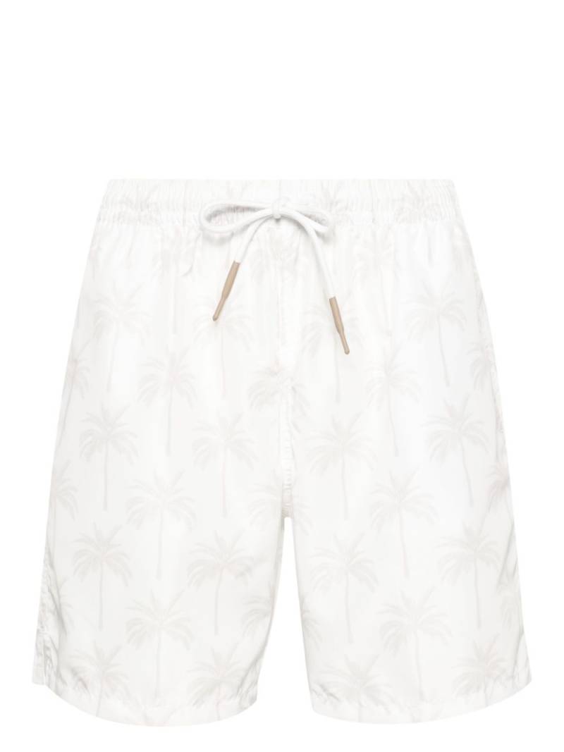 Eleventy palm-tree printed swim shorts - White von Eleventy