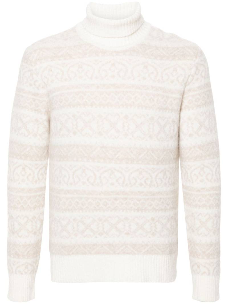 Eleventy pattern-jacquard sweater - Neutrals von Eleventy