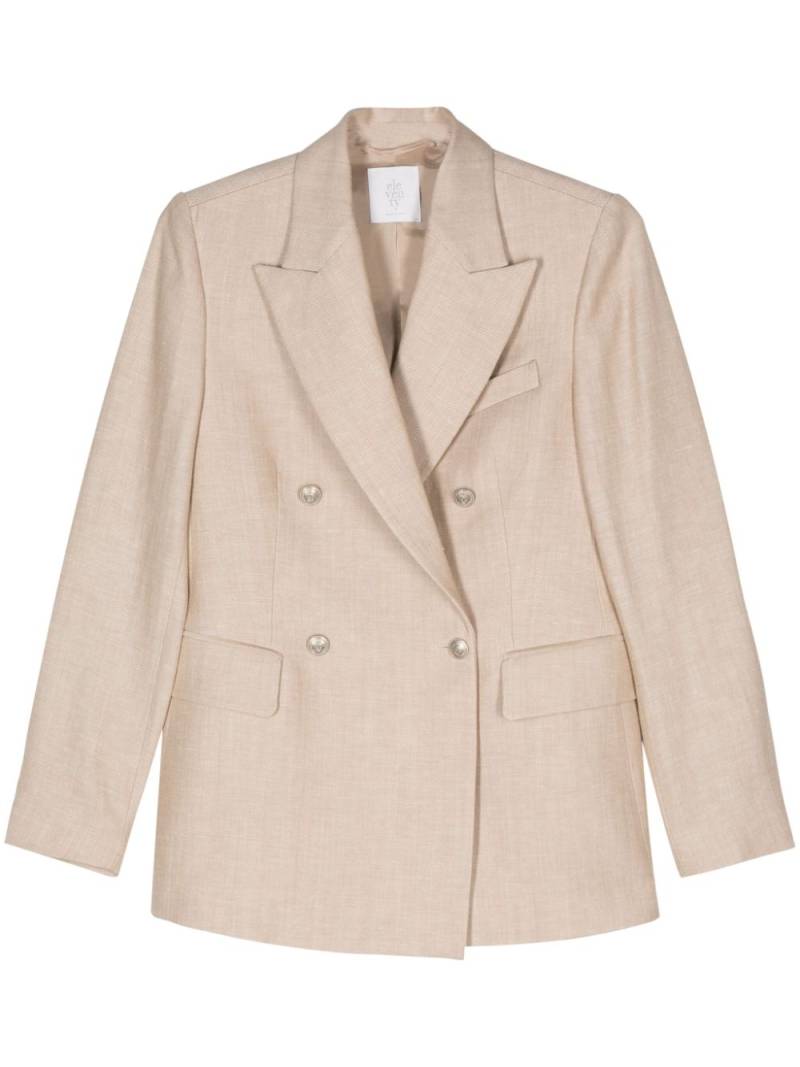 Eleventy peak-lapels double-breasted blazer - Neutrals von Eleventy